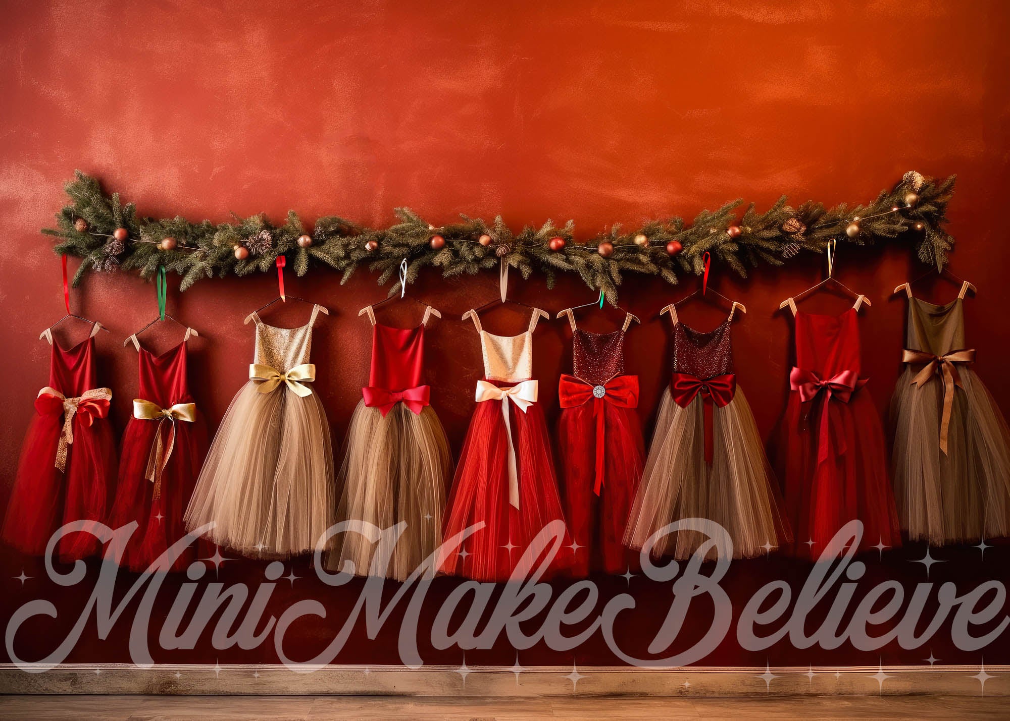 Kate Christmas Red Dresses Backdrop for Photography