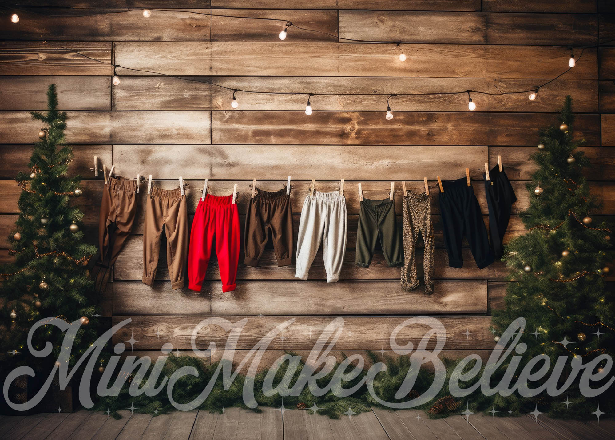 Kate Christmas Winter Boy Vintage Trousers Backdrop Designed by Mini MakeBelieve - Kate Backdrop AU