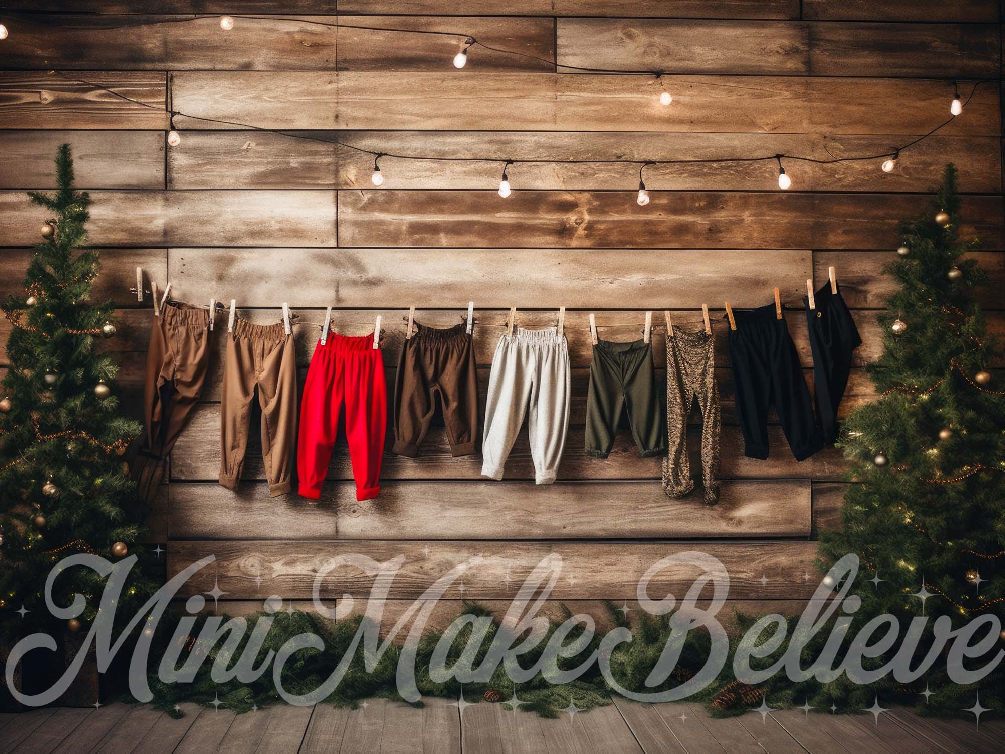 Kate Christmas Winter Boy Vintage Trousers Backdrop Designed by Mini MakeBelieve - Kate Backdrop AU