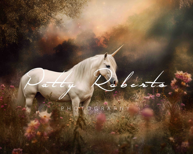 Kate Magic Unicorn Backdrop Designed by Patty Robert - Kate Backdrop AU