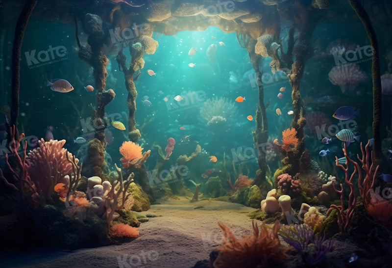 Kate Summer Underwater World Fish Backdrop for Photography - Kate Backdrop AU