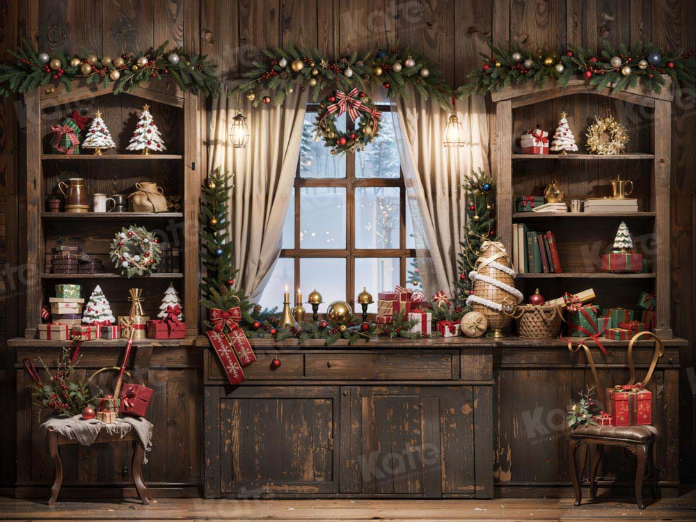 Kate Winter Christmas Retro Room Backdrop Designed by Chain Photography - Kate Backdrop AU