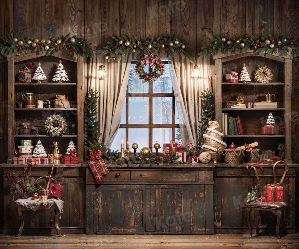 Kate Winter Christmas Retro Room Backdrop Designed by Chain Photography - Kate Backdrop AU