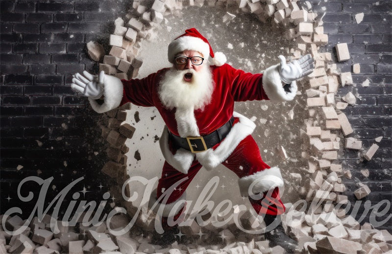 Kate Kool Santa Busting Wall Backdrop Designed by Mini MakeBelieve - Kate Backdrop AU