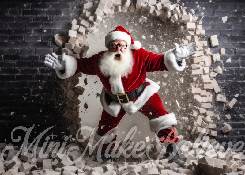 Kate Kool Santa Busting Wall Backdrop Designed by Mini MakeBelieve - Kate Backdrop AU