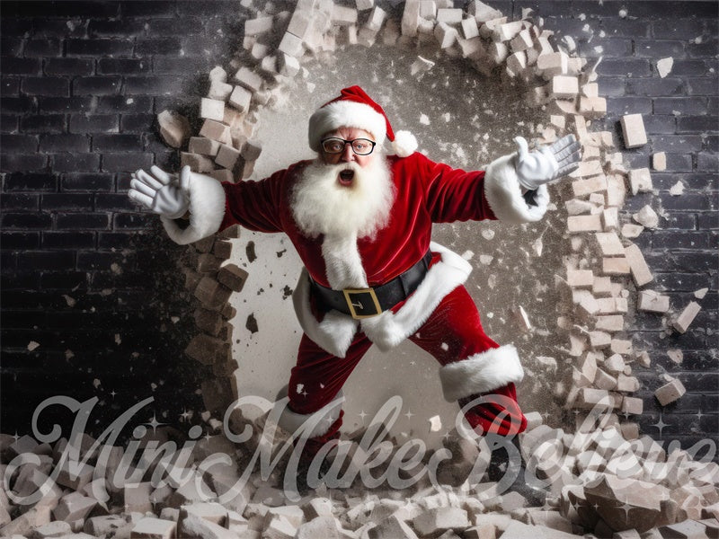 Kate Kool Santa Busting Wall Backdrop Designed by Mini MakeBelieve - Kate Backdrop AU