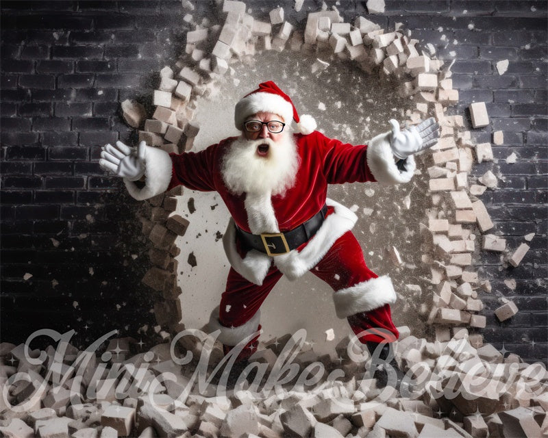 Kate Kool Santa Busting Wall Backdrop Designed by Mini MakeBelieve - Kate Backdrop AU