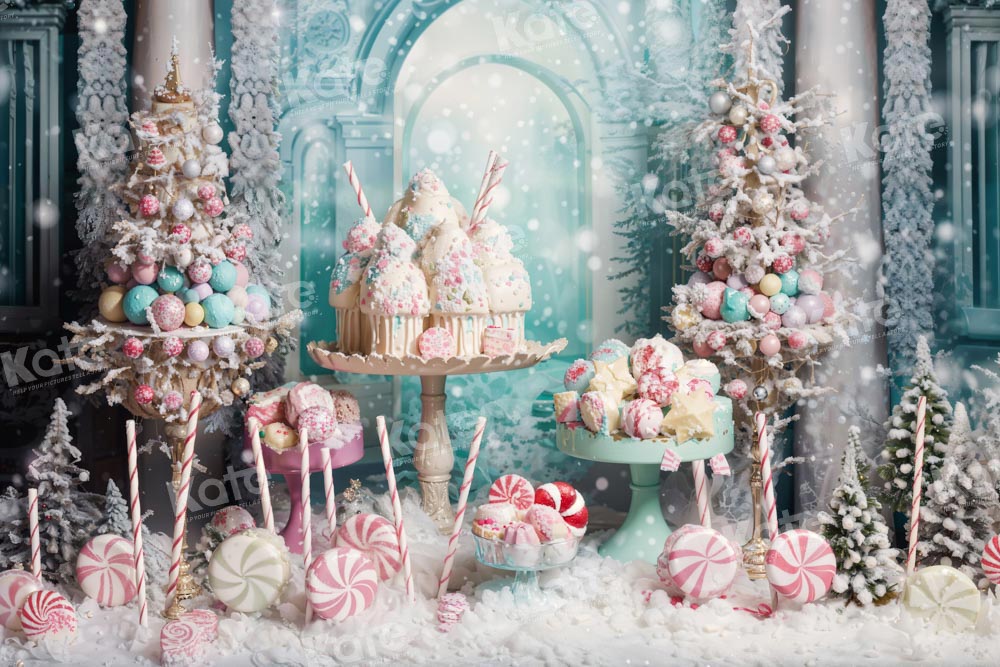 Kate Candy Dessert Snow Winter Backdrop Designed by Emetselch - Kate Backdrop AU