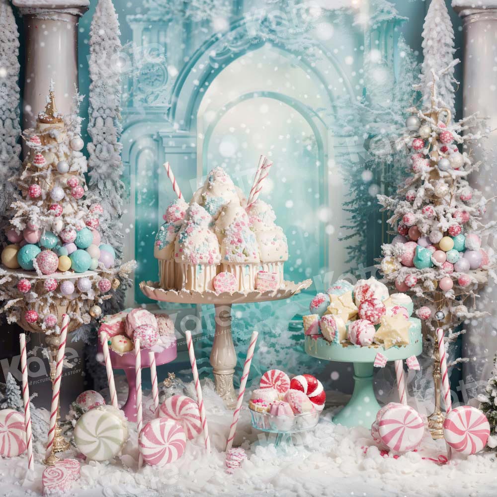 Kate Candy Dessert Snow Winter Backdrop Designed by Emetselch - Kate Backdrop AU