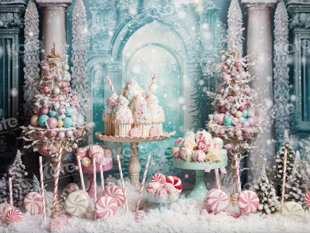 Kate Candy Dessert Snow Winter Backdrop Designed by Emetselch - Kate Backdrop AU