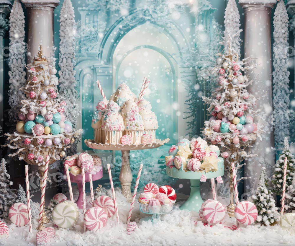Kate Candy Dessert Snow Winter Backdrop Designed by Emetselch - Kate Backdrop AU