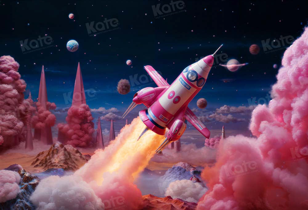 Kate Planet Night Launch Rocket Backdrop Designed by Chain Photography - Kate Backdrop AU