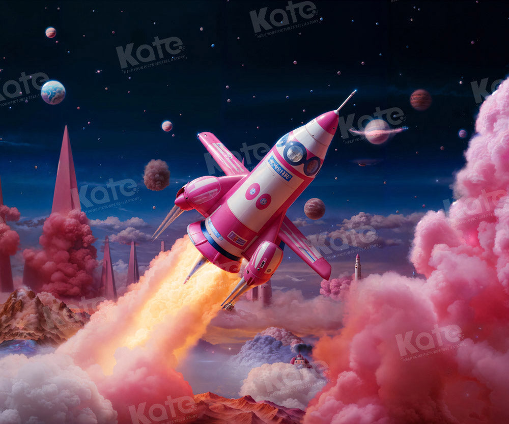 Kate Planet Night Launch Rocket Backdrop Designed by Chain Photography - Kate Backdrop AU