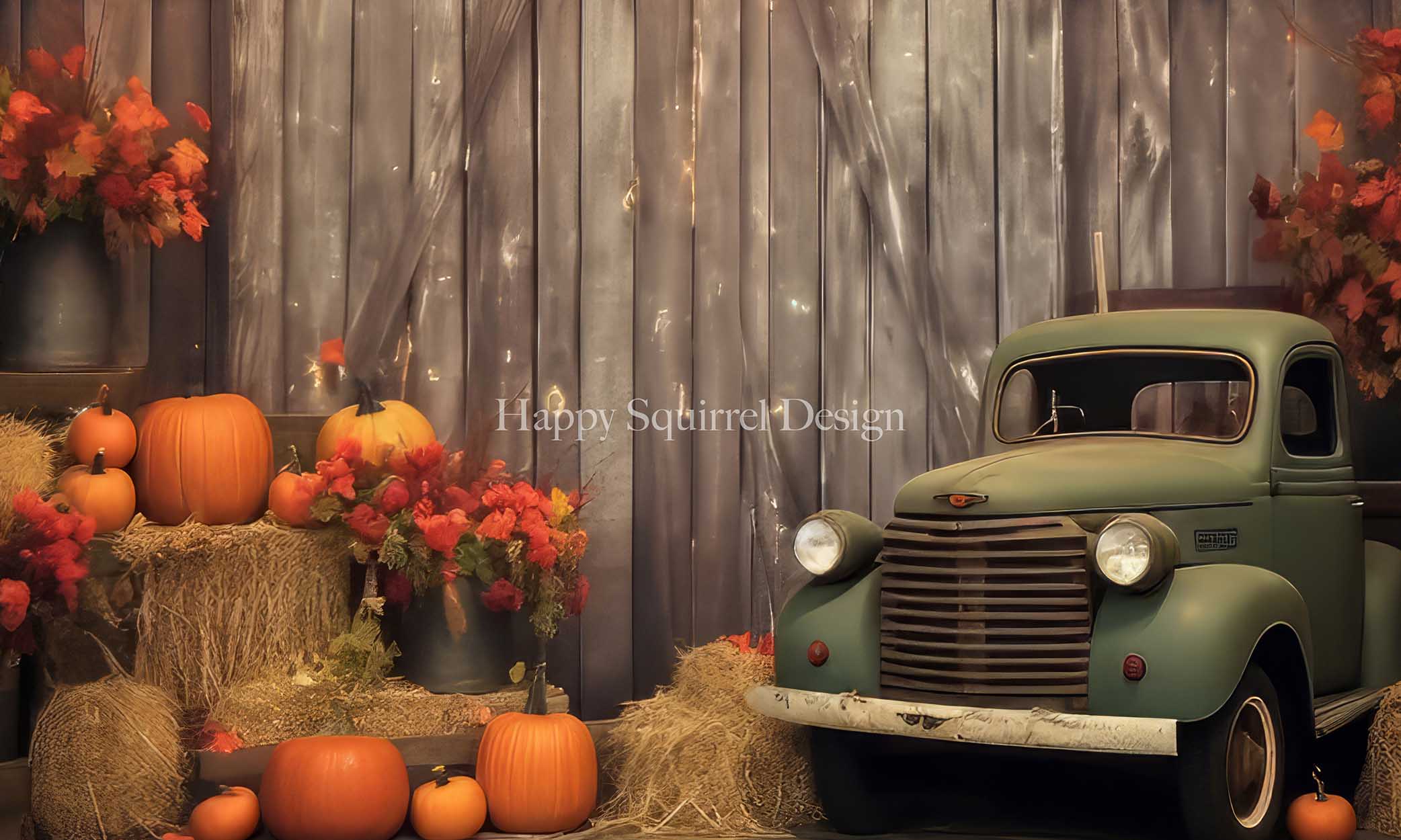 Kate Fall Farm Door Backdrop Designed by Happy Squirrel Design - Kate Backdrop AU