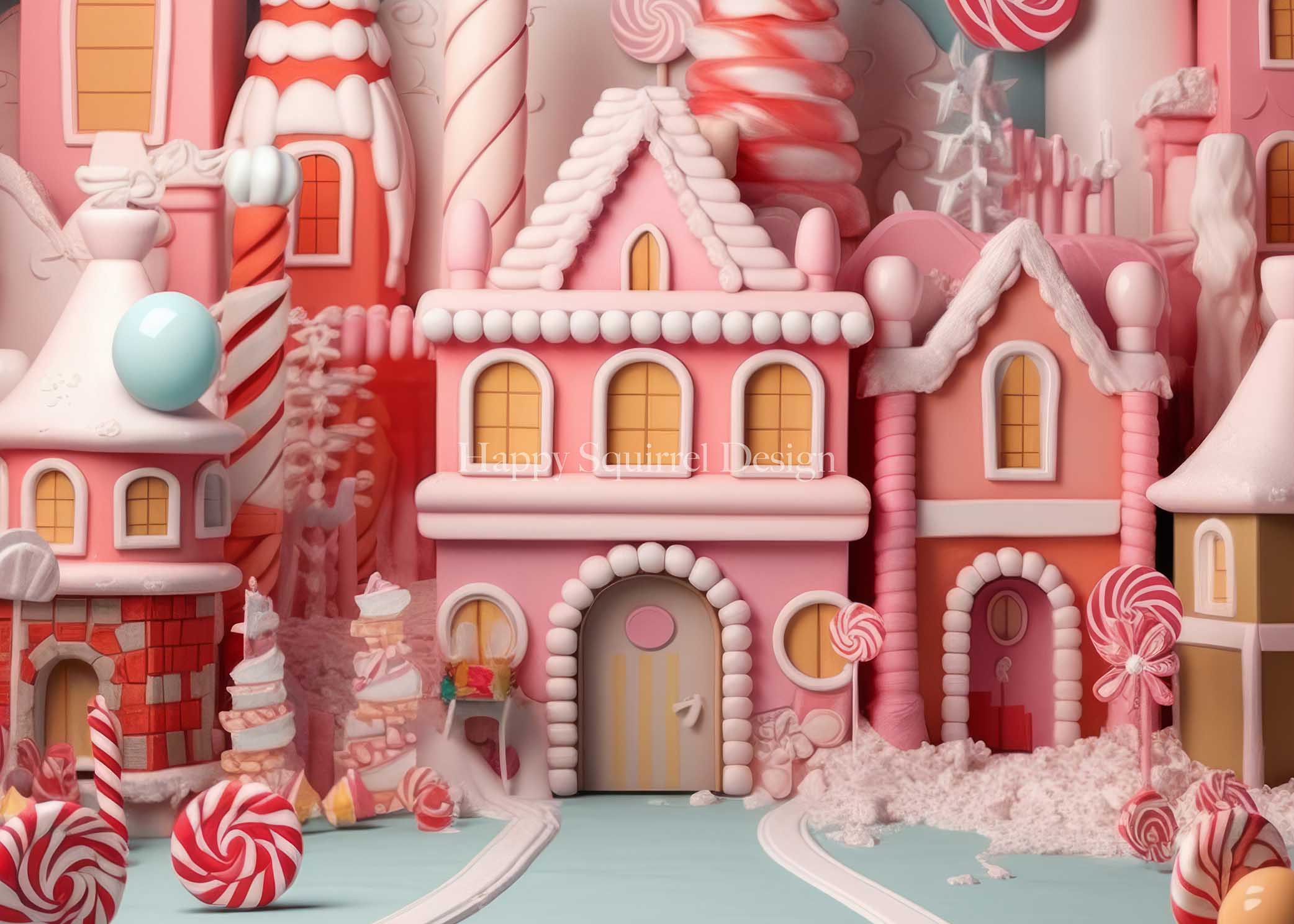 Kate Pink Candy Land Backdrop Designed by Happy Squirrel Design - Kate Backdrop AU