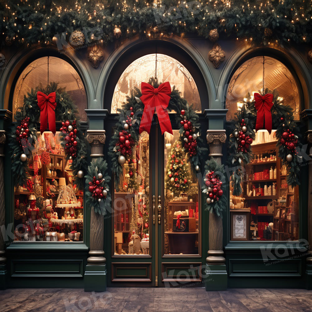 Kate Christmas Store Old Street Backdrop for Photography - Kate Backdrop AU