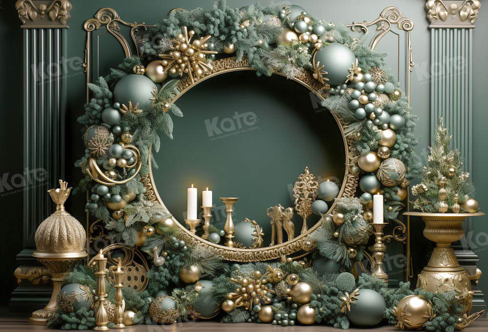 Kate Vintage Green Wall Circle Backdrop Designed by Emetselch - Kate Backdrop AU