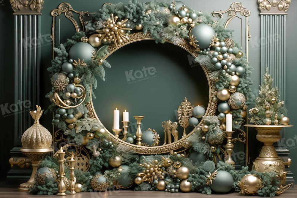Kate Vintage Green Wall Circle Backdrop Designed by Emetselch - Kate Backdrop AU