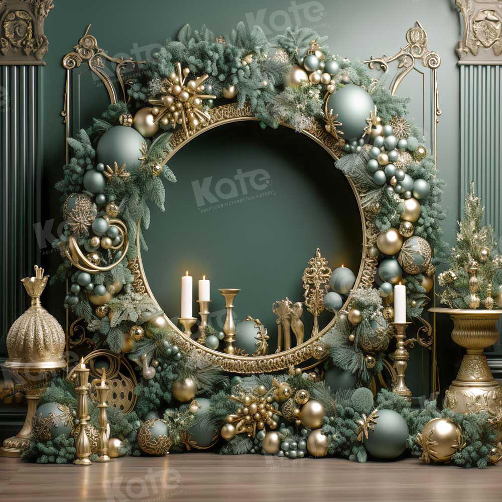 Kate Vintage Green Wall Circle Backdrop Designed by Emetselch - Kate Backdrop AU