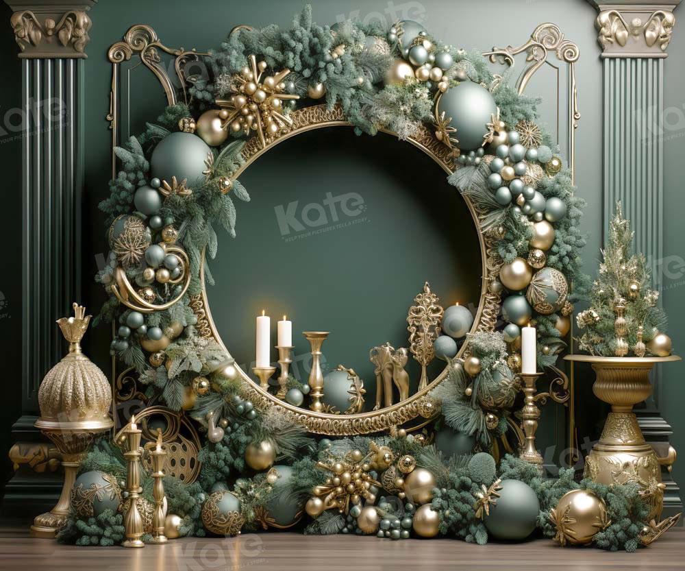 Kate Vintage Green Wall Circle Backdrop Designed by Emetselch - Kate Backdrop AU