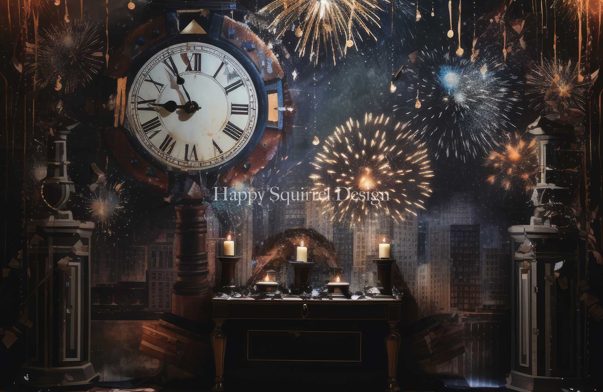 Kate Celebration Clock Designed by Happy Squirrel Design - Kate Backdrop AU