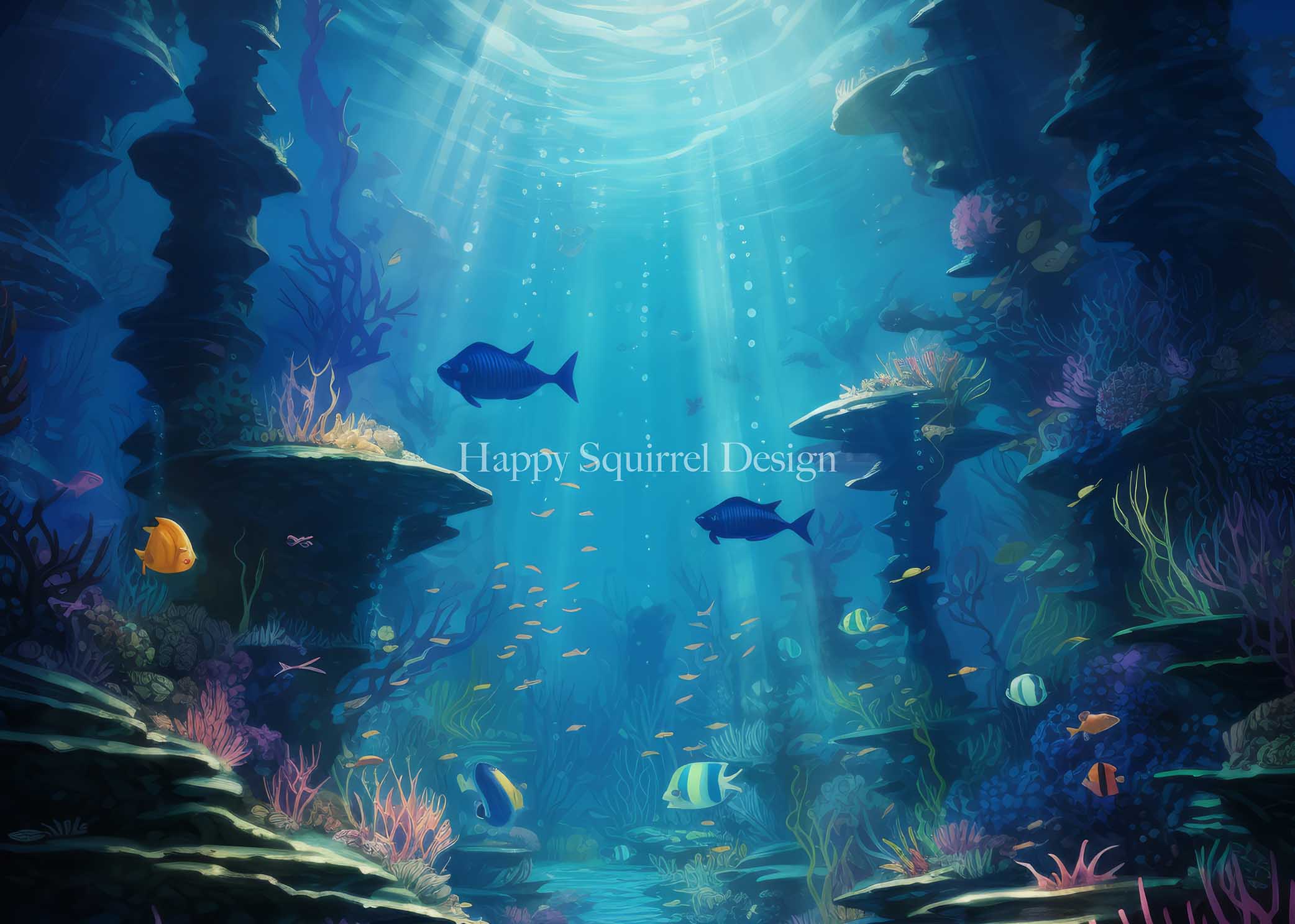 Kate Ocean Reef Backdrop Designed by Happy Squirrel Design - Kate Backdrop AU