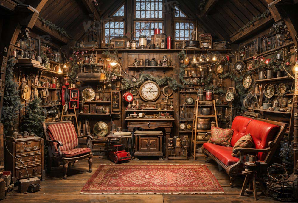 Kate Christmas Santa House Backdrop Designed by Emetselch - Kate Backdrop AU