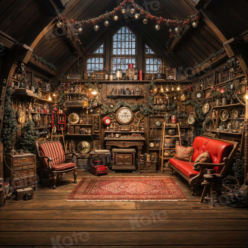 Kate Christmas Santa House Backdrop Designed by Emetselch - Kate Backdrop AU