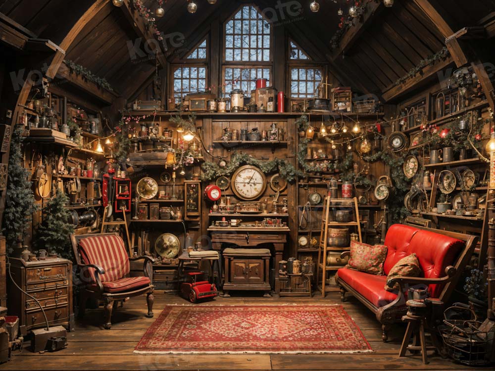 Kate Christmas Santa House Backdrop Designed by Emetselch - Kate Backdrop AU