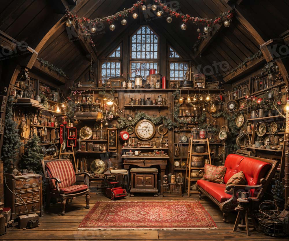 Kate Christmas Santa House Backdrop Designed by Emetselch - Kate Backdrop AU