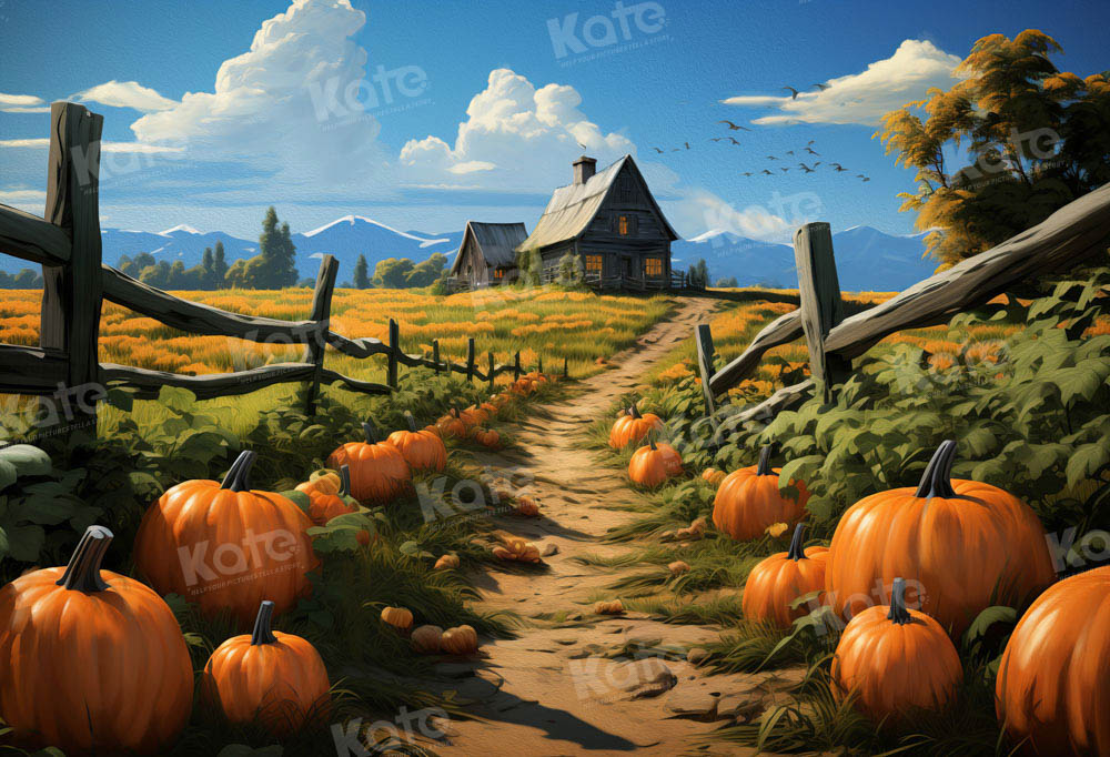 Kate Countryside Fall Squash Backdrop Designed by Emetselch - Kate Backdrop AU