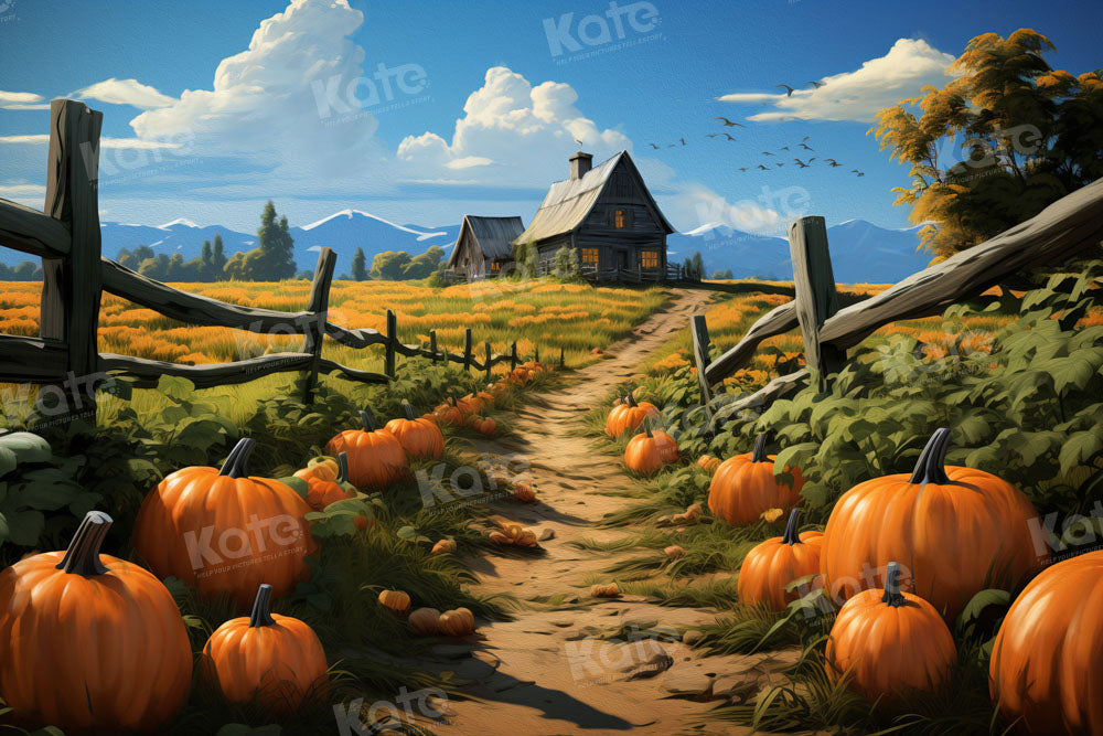 Kate Countryside Fall Squash Backdrop Designed by Emetselch - Kate Backdrop AU