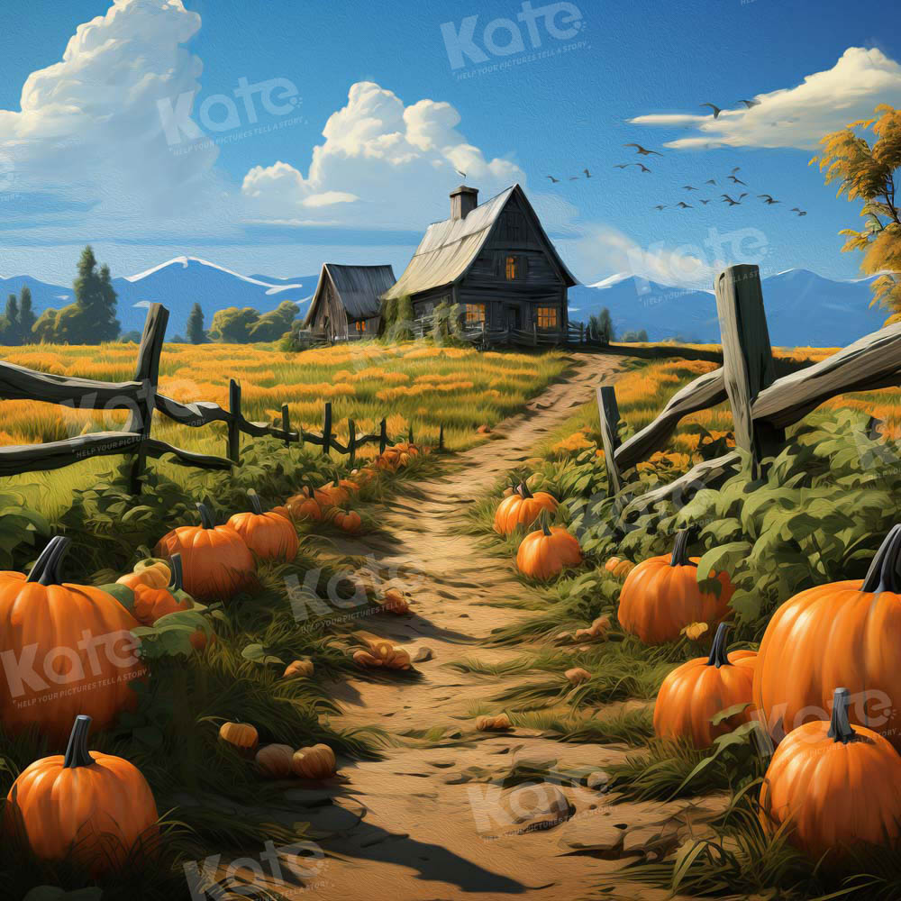 Kate Countryside Fall Squash Backdrop Designed by Emetselch - Kate Backdrop AU