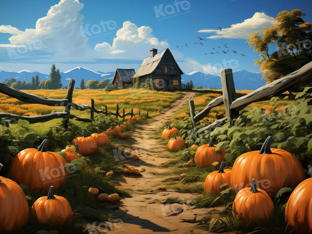 Kate Countryside Fall Squash Backdrop Designed by Emetselch - Kate Backdrop AU