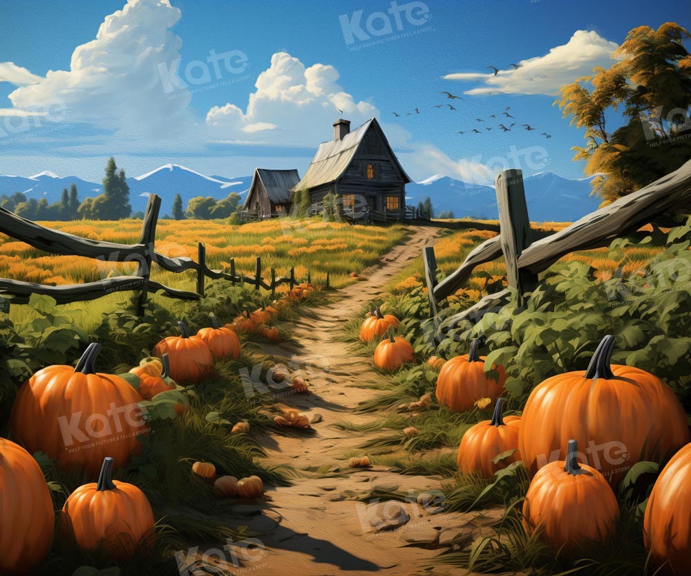 Kate Countryside Fall Squash Backdrop Designed by Emetselch - Kate Backdrop AU