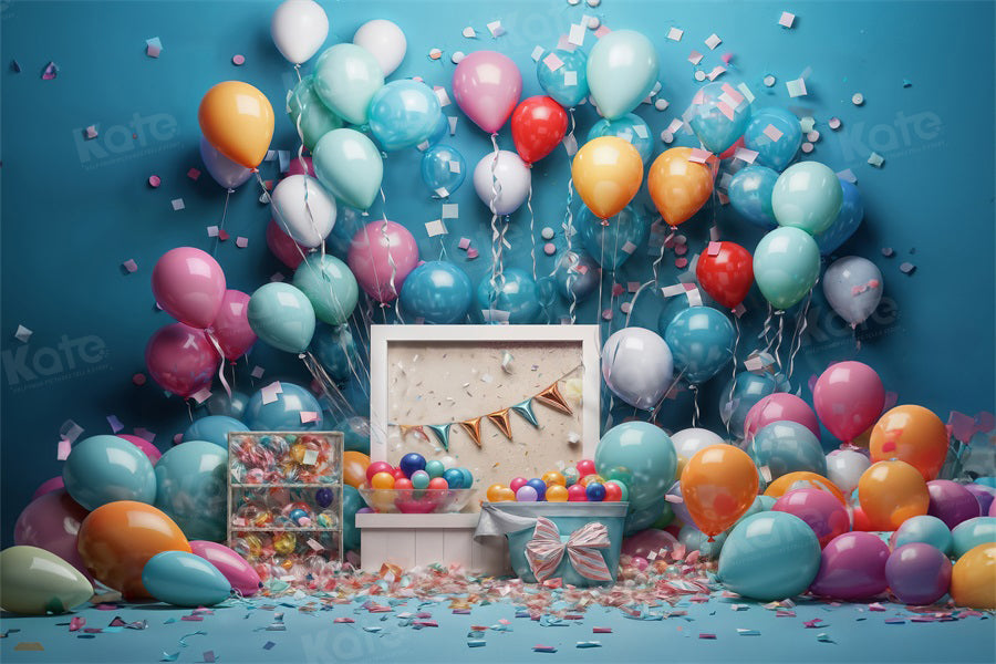 Kate Balloon Party Birthday Backdrop Cake Smash for Photography