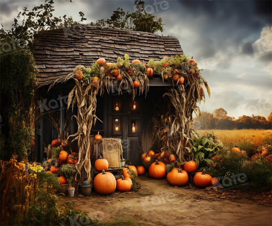 Kate Farm Pumpkin Harvest Backdrop for Photography - Kate Backdrop AU