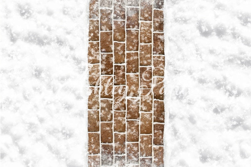 Kate Gingerbread House Floor Mat Backdrop Designed by Ashley Paul - Kate Backdrop AU