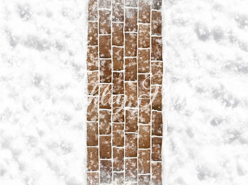 Kate Gingerbread House Floor Mat Backdrop Designed by Ashley Paul - Kate Backdrop AU