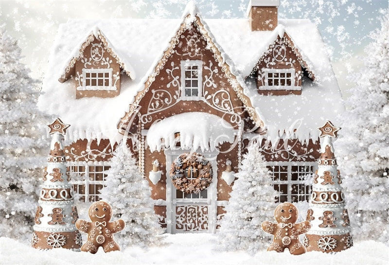 Kate Snow Gingerbread House Backdrop Designed by Ashley Paul - Kate Backdrop AU