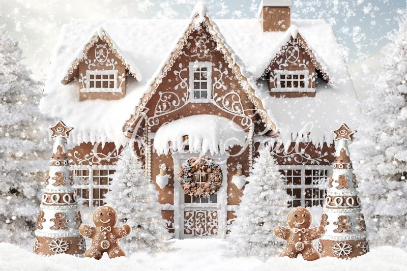 Kate Snow Gingerbread House Backdrop Designed by Ashley Paul - Kate Backdrop AU