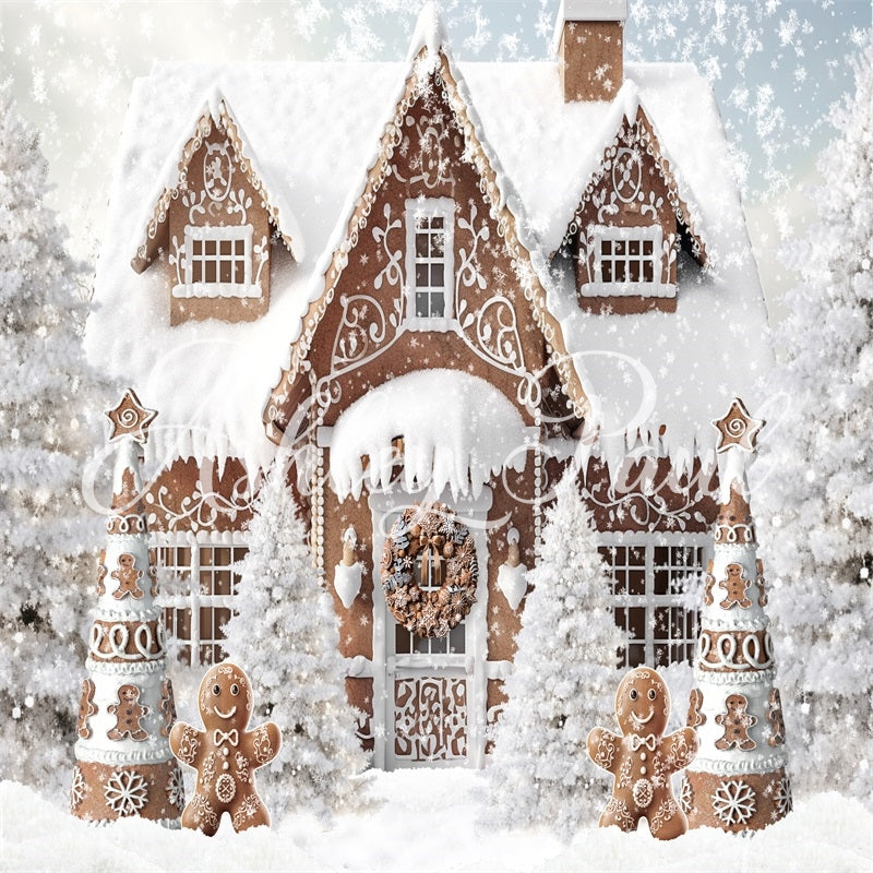 Kate Snow Gingerbread House Backdrop Designed by Ashley Paul - Kate Backdrop AU