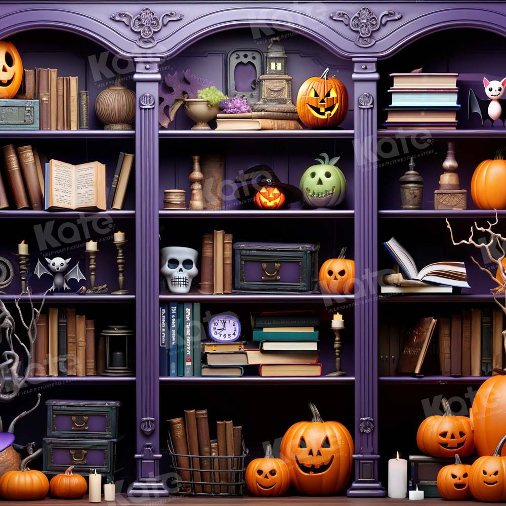 Kate Halloween Bookshelf Backdrop Designed by Emetselch - Kate Backdrop AU