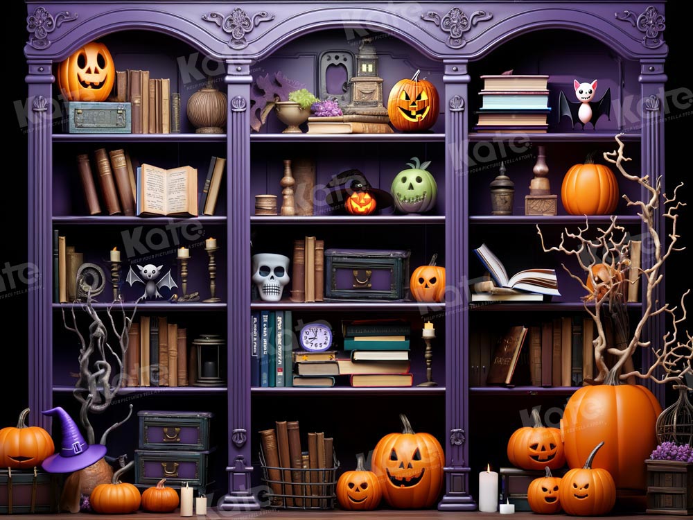 Kate Halloween Bookshelf Backdrop Designed by Emetselch - Kate Backdrop AU