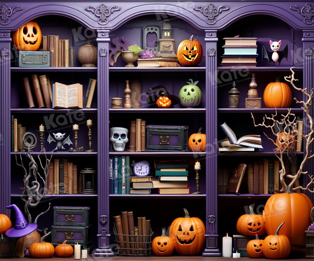 Kate Halloween Bookshelf Backdrop Designed by Emetselch - Kate Backdrop AU