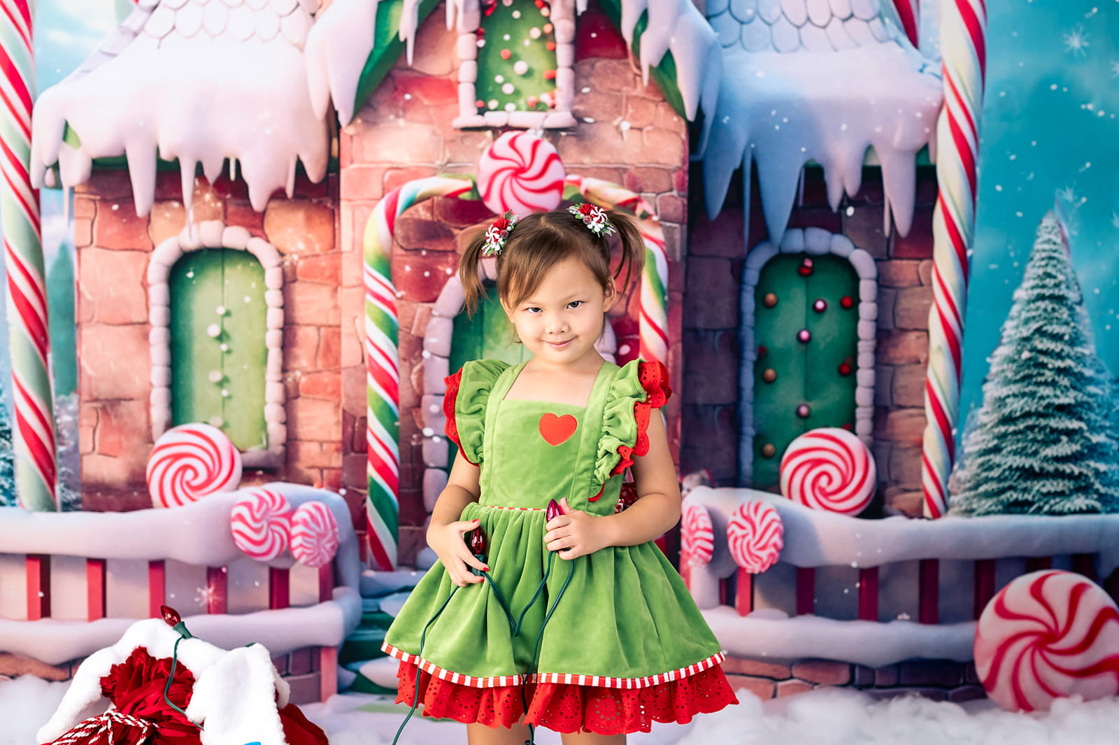 Kate Christmas Winter Candy House Backdrop Designed by Emetselch - Kate Backdrop AU