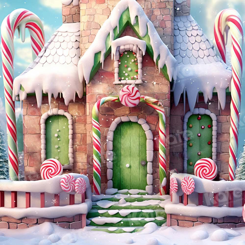 Kate Christmas Winter Candy House Backdrop Designed by Emetselch - Kate Backdrop AU