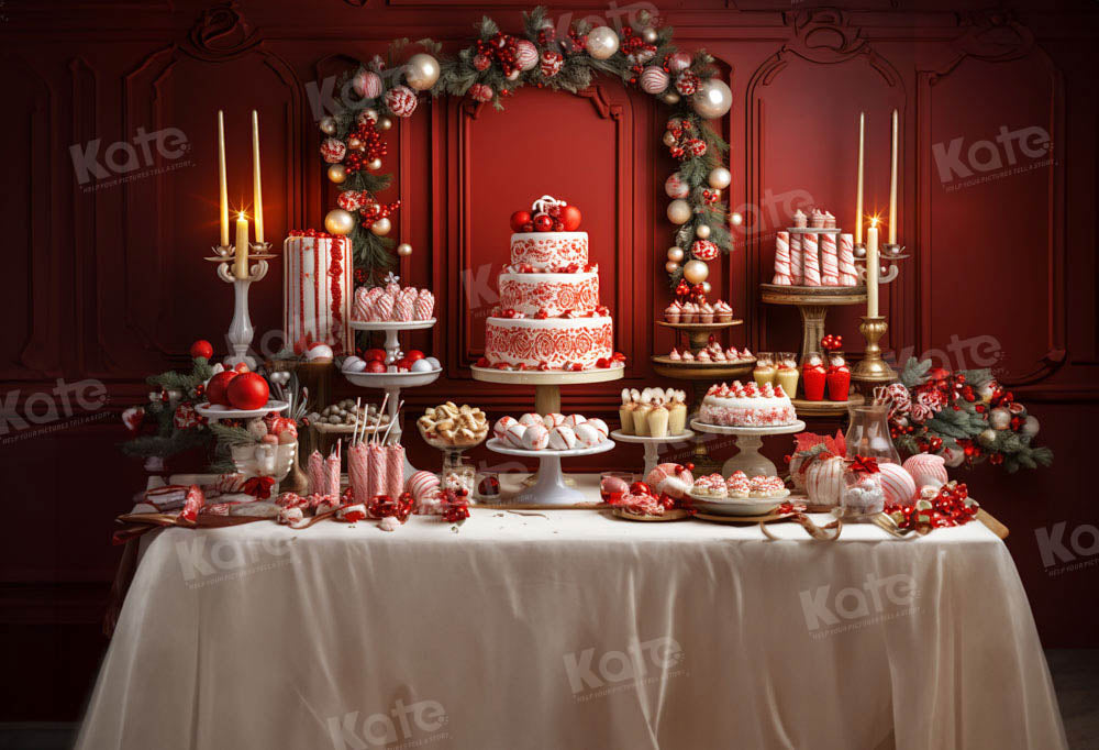 Kate Christmas Cake Party Backdrop Designed by Emetselch - Kate Backdrop AU