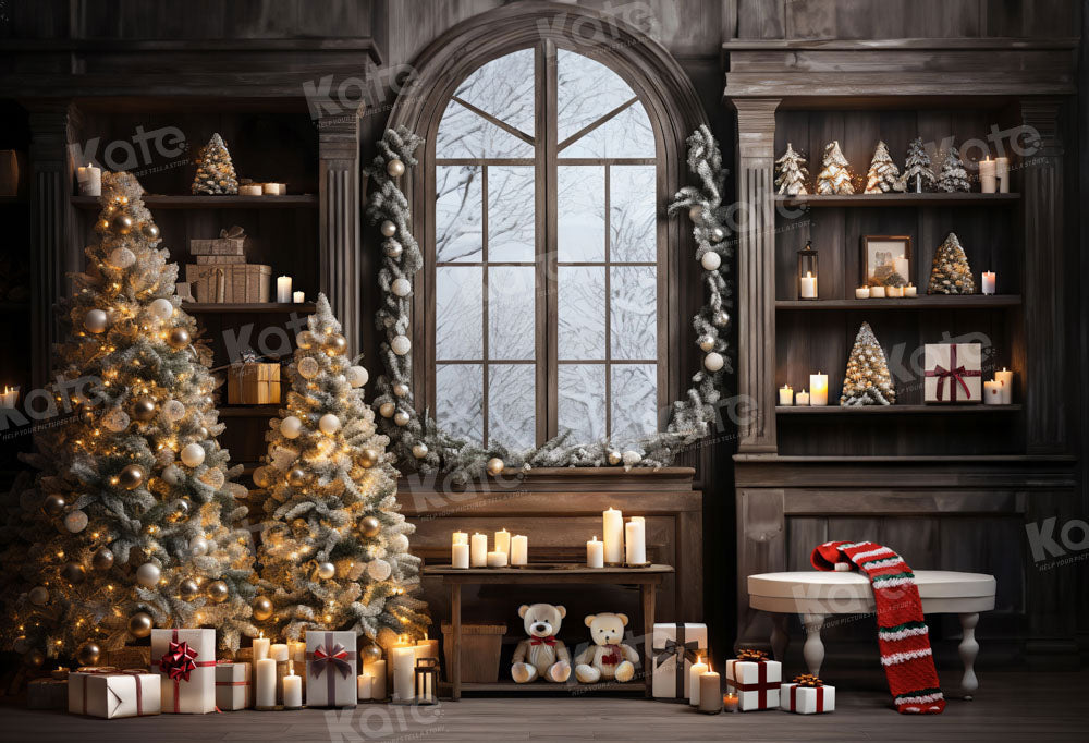 Kate Christmas Tree Candle Gift Backdrop Designed by Emetselch - Kate Backdrop AU