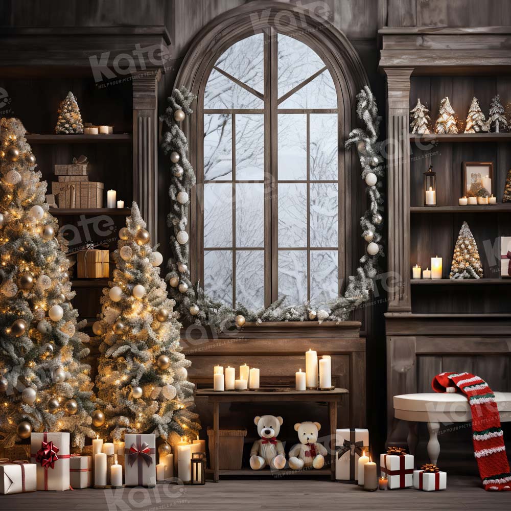 Kate Christmas Tree Candle Gift Backdrop Designed by Emetselch - Kate Backdrop AU